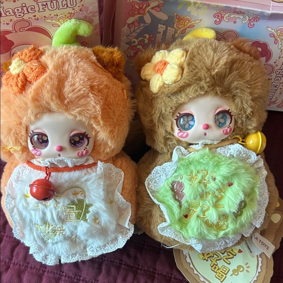 Charming Plush Doll Set - Orange and Brown! Birthday gift 🎁 Liilas Magic FULU - Picture 4 of 6